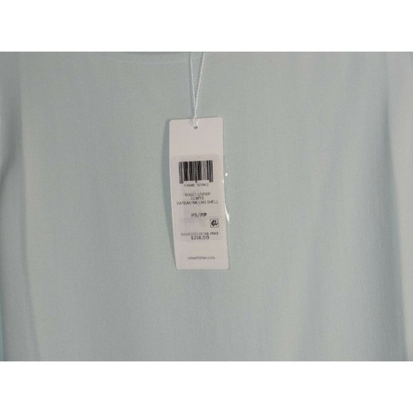 NWT Eileen Fisher Scoopneck PS Clearwater Bateau Neck Long Shell Tank $218 - Picture 3 of 8
